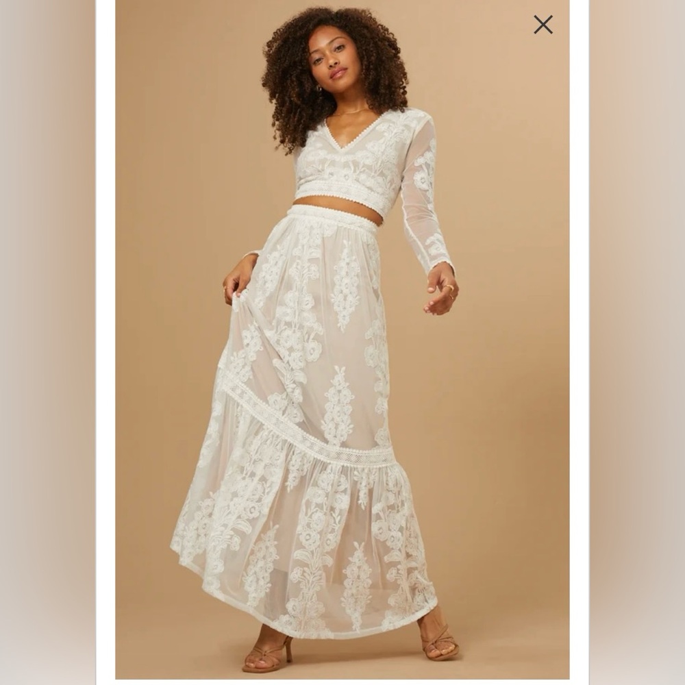 Altar’d State Arissa Embroidered Maxi Skirt